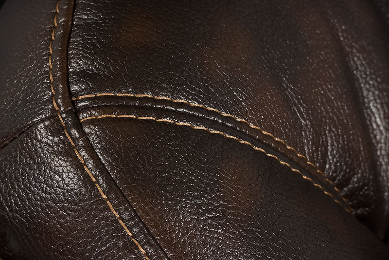 Leo 87.5\" Leather-Look Fabric Power Reclining Sofa - Walnut Brown