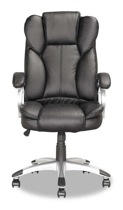 Lodwig 26\" Deluxe Office Chair - Black Faux Leather