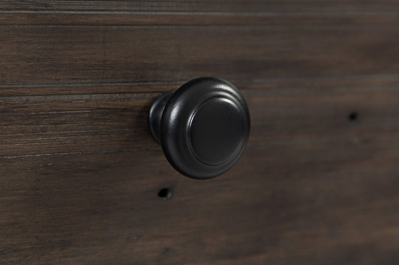 Madison 16\" Rustic Chairside Table with Storage - Grey Brown Wood