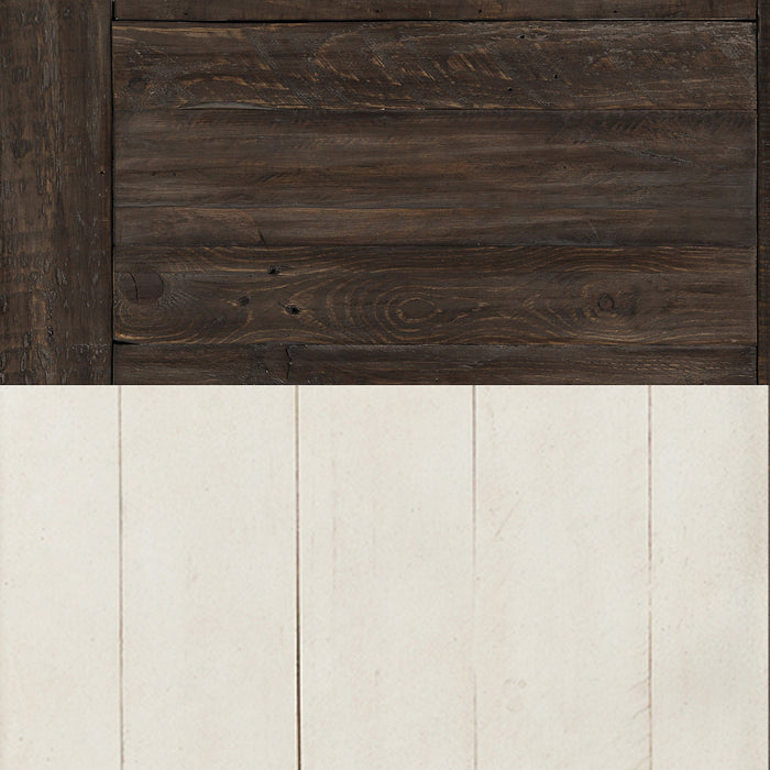 Madison 16\" Rustic Chairside Table with Storage - White Wood