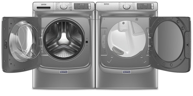 Maytag Front-Load 5.8 Cu. Ft. Smart Washer with Extra Power and 7.3 Cu. Ft. Electric Smart Dryer – Slate