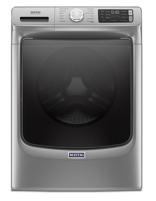 Maytag Front-Load 5.5 Cu. Ft. Washer with Extra Power and 7.3 Cu. Ft. Gas Steam Dryer – Slate