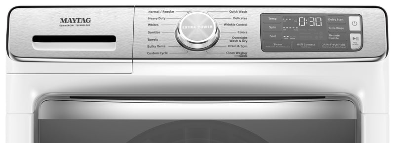 Maytag 5.8 Cu. Ft. Smart Front-Load High-Efficiency Steam Washer - White - Stackable - MHW8630HW