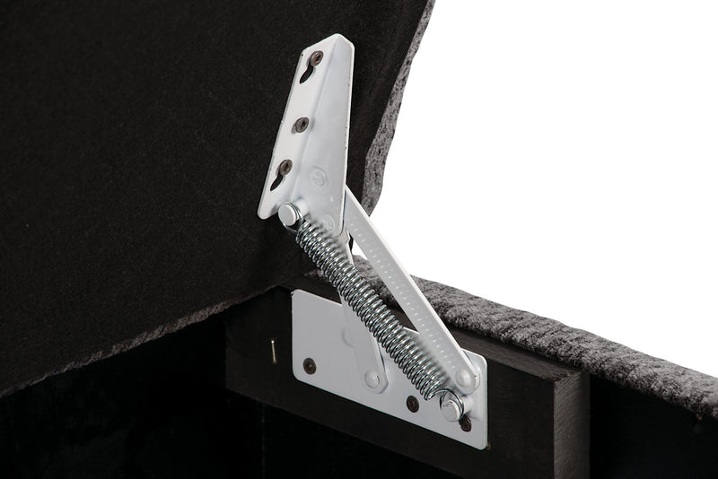 Made in Canada Morty 48\" Chenille Fabric Storage Ottoman - Grey