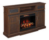 Munich 68\" Electric Fireplace TV Stand with Storage and Cable Management for TVs up to 75\"- Espresso