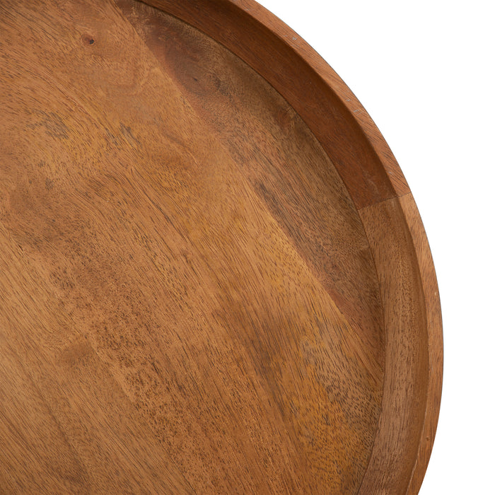 Nashik 20\" Round Accent Table - Brown