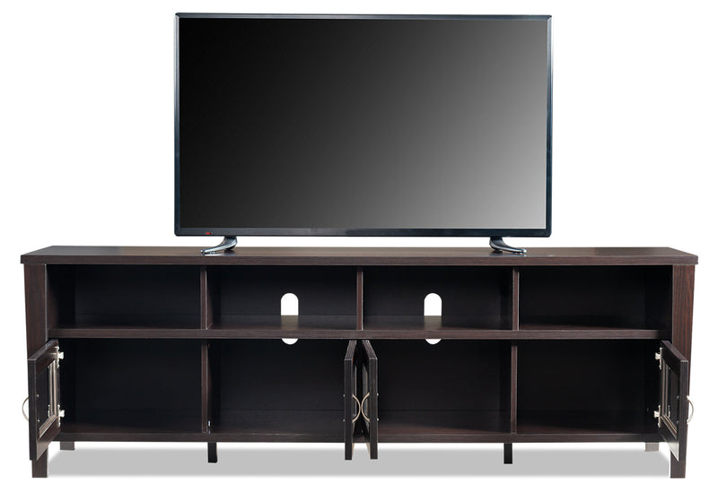Palmer 72\" TV Stand with Storage and Cable Management for TVs up to 80\"- Reddish Brown