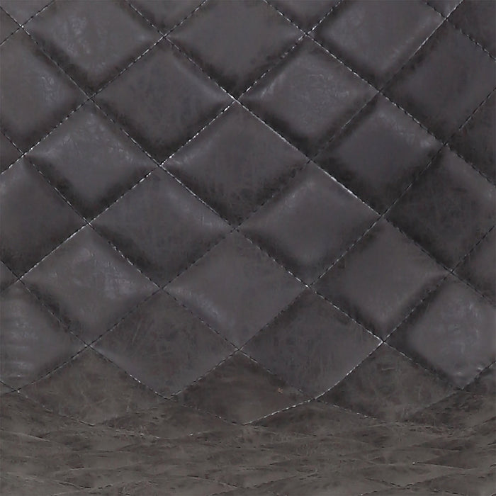 Seth Barstool with Swivel & Adjustable Seat, Vegan Leather Fabric, Metal - Grey