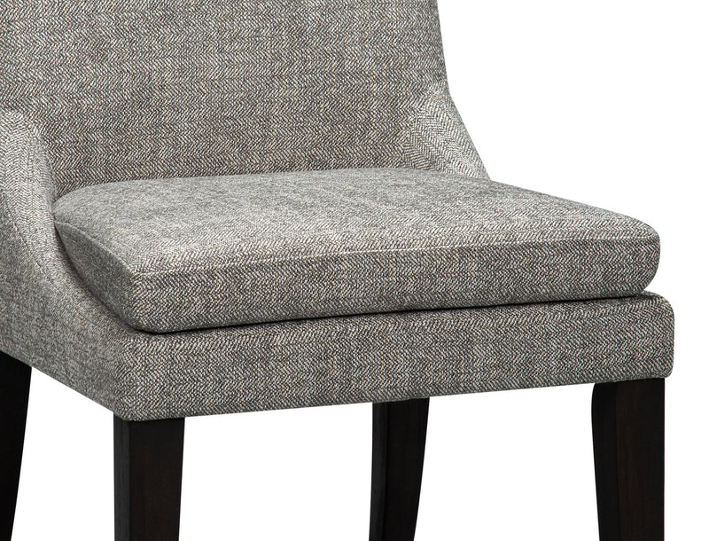 Shilo Dining Chair with Linen-Look Fabric, Wood - Grey