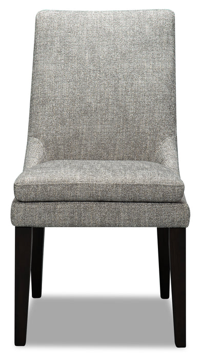 Shilo Dining Chair with Linen-Look Fabric, Wood - Grey
