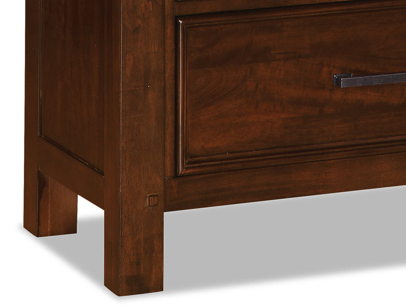 Sonoma 5pc Bedroom Set with Storage Bed, Dresser & Mirror, Mango Brown - Queen Size