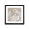 \"Neutral Surf Side I\" Matted and Framed Black 36x36 Wall Art