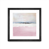 \"Pink Sea Abstract\" Matted and Framed Black 30x30 Wall Art