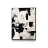 \"Night Peace Abstract\" Canvas Framed Black 24x32 Wall Art