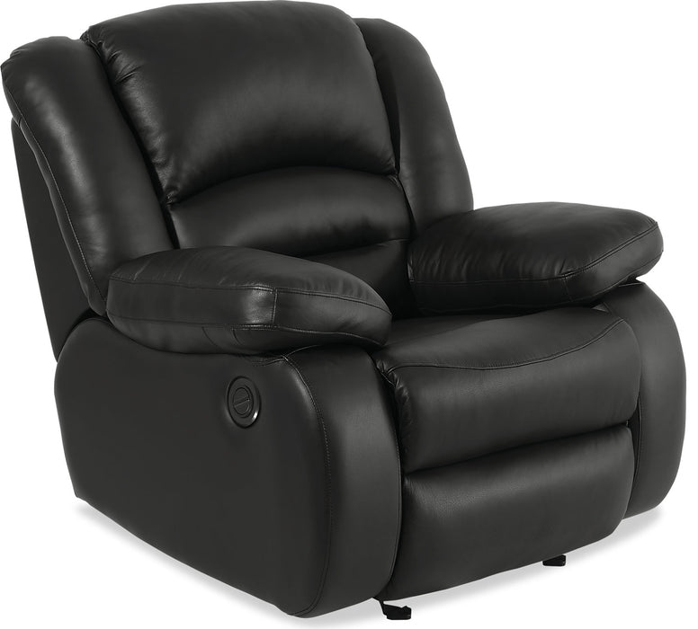 Toreno 42\" Genuine Leather Power Reclining Chair - Black
