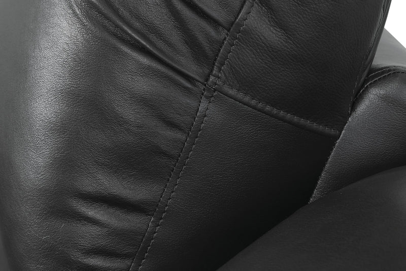 Toreno 42\" Genuine Leather Power Reclining Chair - Black