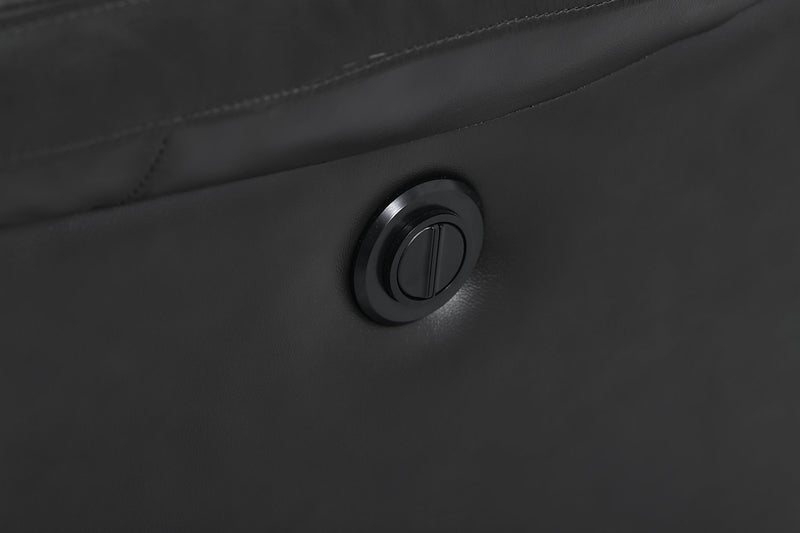 Toreno 42\" Genuine Leather Power Reclining Chair - Black