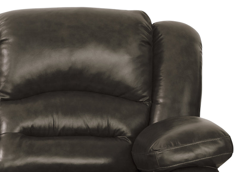Toreno 42\" Genuine Leather Rocker Reclining Chair - Grey
