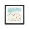 \"Beach Days\" Matted and Framed Black 30x30 Wall Art