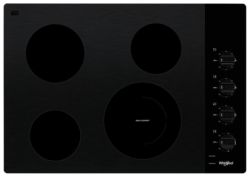 Whirlpool 30\" 4-Element Electric Cooktop - Black - WCE55US0HB