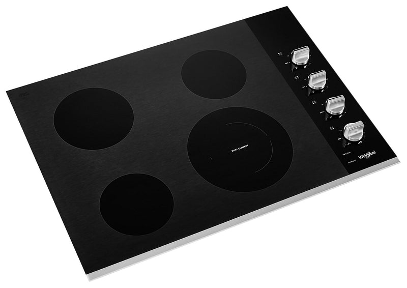 Whirlpool 30\" 4-Element Electric Cooktop - Stainless Steel - WCE55US0HS