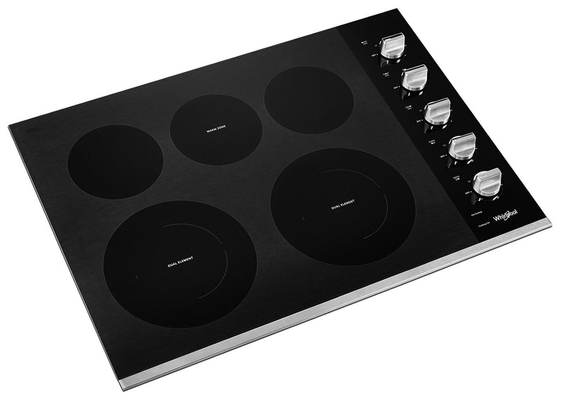 Whirlpool 30\" 5-Element Electric Cooktop - Stainless Steel - WCE77US0HS