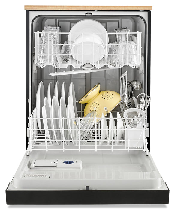 Whirlpool 24\" 64 dBA Portable Front-Control Dishwasher - Black - WDP370PAHB