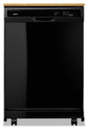 Whirlpool 24\" 64 dBA Portable Front-Control Dishwasher - Black - WDP370PAHB