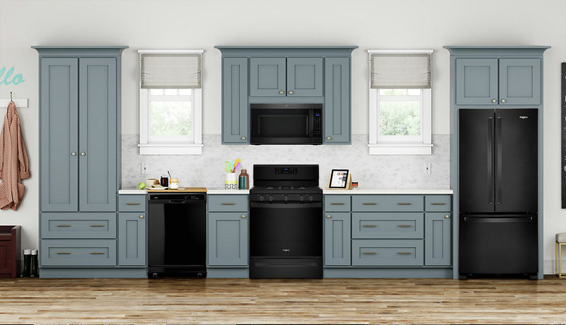 Whirlpool 24\" 64 dBA Portable Front-Control Dishwasher - Black - WDP370PAHB