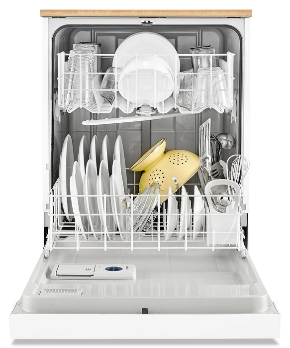 Whirlpool 24\" 64 dBA Portable Front-Control Dishwasher - White - WDP370PAHW