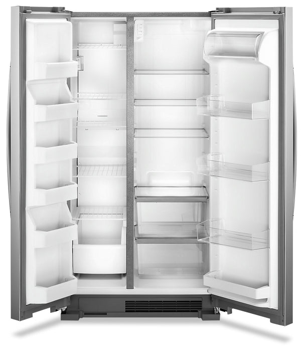 Whirlpool 36\" 25 Cu. Ft. Side-by-Side Refrigerator - Monochromatic Stainless Steel - WRS315SNHM