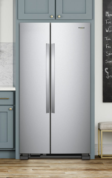 Whirlpool 36\" 25 Cu. Ft. Side-by-Side Refrigerator - Monochromatic Stainless Steel - WRS315SNHM