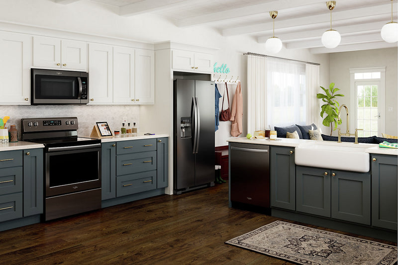 Whirlpool 36\" 25 Cu. Ft. Side-by-Side Refrigerator - Black Stainless - WRS325SDHV