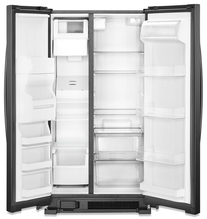 Whirlpool 36\" 25 Cu. Ft. Side-by-Side Refrigerator - Black - WRS335SDHB
