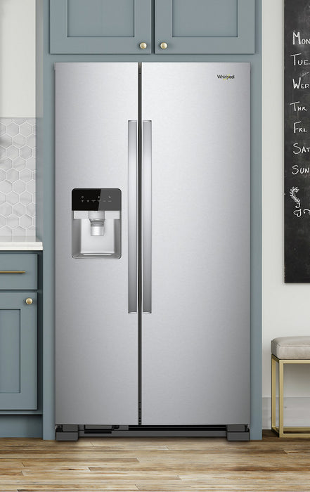 Whirlpool 36\" 25 Cu. Ft. Side-by-Side Refrigerator - Monochromatic Stainless Steel - WRS335SDHM