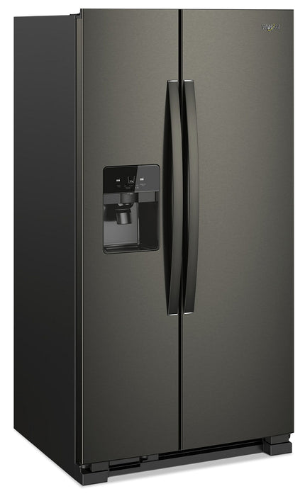 Whirlpool 36\" 25 Cu. Ft. Side-by-Side Refrigerator - Black Stainless - WRS555SIHV