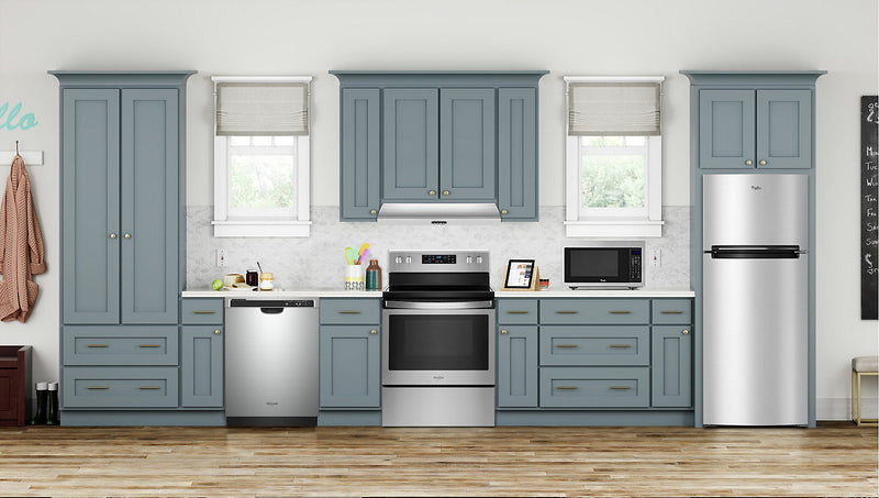 Whirlpool 28\" 18 Cu. Ft. Top-Mount Refrigerator - Print Resist Metallic Steel - WRT518SZFG