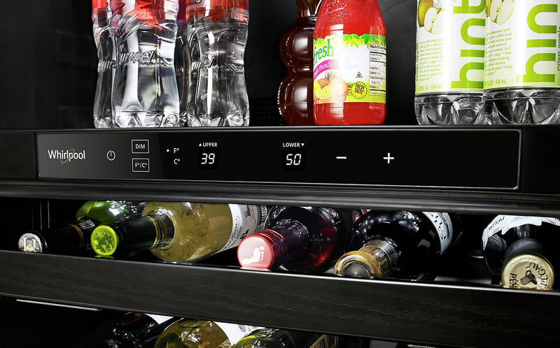 Whirlpool 24\" 5.2 Cu. Ft. Undercounter Beverage Refrigerator - Fingerprint Resistant Stainless Steel - WUB35X24HZ