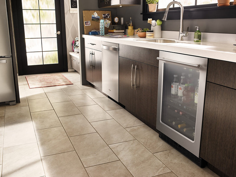Whirlpool 24\" 5.2 Cu. Ft. Undercounter Beverage Refrigerator - Fingerprint Resistant Stainless Steel - WUB35X24HZ