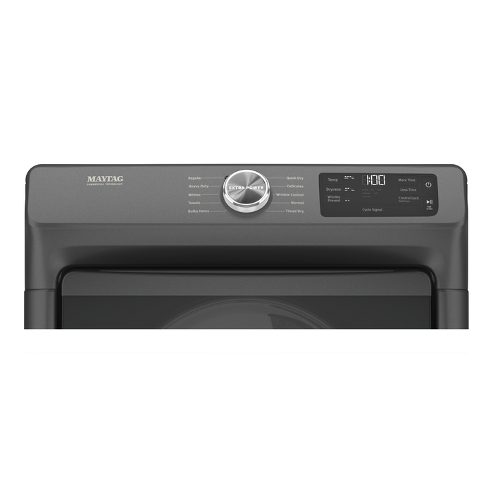Maytag 7.3 Cu. Ft. Electric Dryer - Volcano Black - Stackable - YMED5630MBK