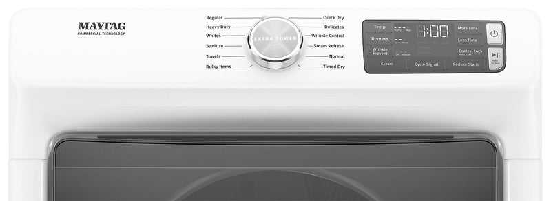 Maytag 7.3 Cu. Ft. Gas Dryer with Steam - White - Stackable - MGD6630HW