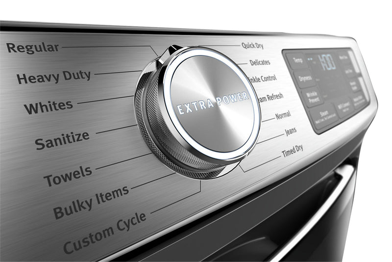 Maytag Front-Load 5.8 Cu. Ft. Smart Washer with Extra Power and 7.3 Cu. Ft. Gas Smart Dryer – Slate