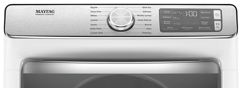 Maytag 7.3 Cu. Ft. Smart Electric Dryer with Steam - White - Stackable - YMED8630HW