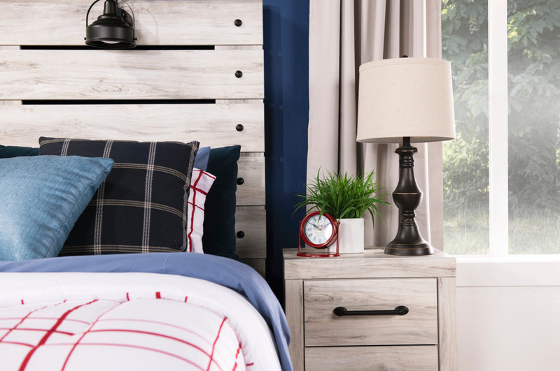 Abby Panel Bed with Headboard & Frame for Kids, LED, USB, White - Twin Size