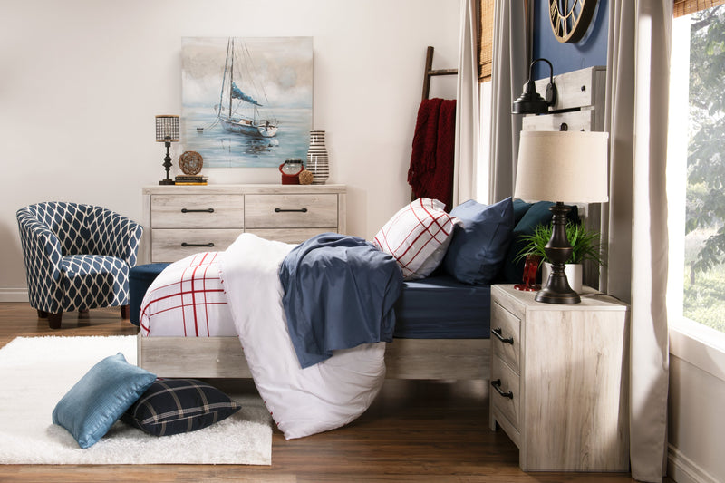 Abby Bedside 2-Drawer Nightstand with USB Port, 21.8\"W x 24.5\"H - White