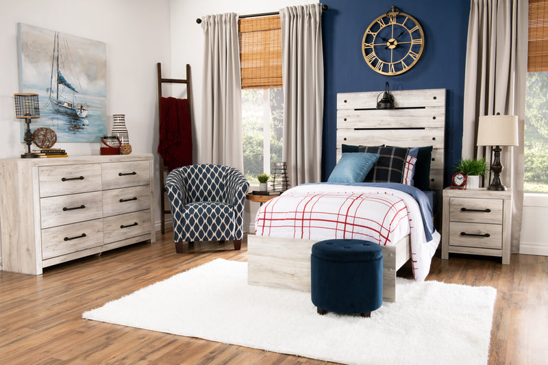 Abby Bedside 2-Drawer Nightstand with USB Port, 21.8\"W x 24.5\"H - White