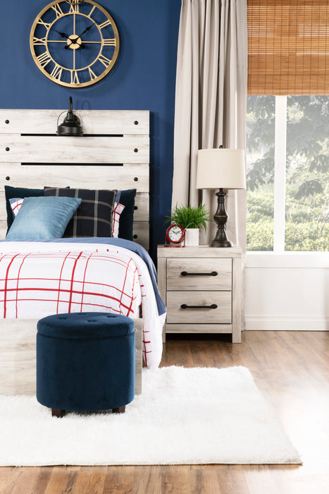 Abby Bedside 2-Drawer Nightstand with USB Port, 21.8\"W x 24.5\"H - White