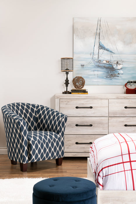 Abby Bedroom 6-Drawer Dresser, 58.7\"W x 36.42\"H - White