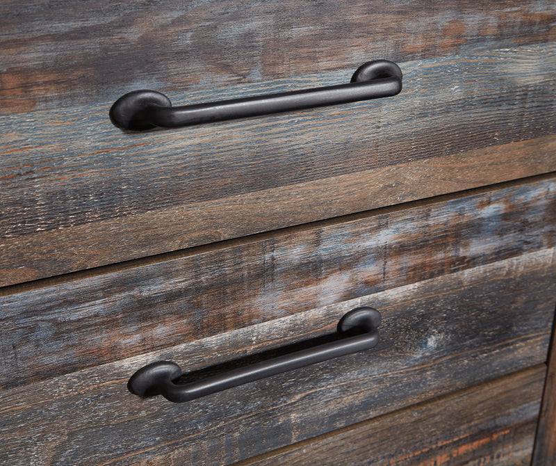 Abby 6pc Bedroom Set with Side Storage Bed, Dresser, Mirror & Nightstand, LED, USB, Brown - King Size