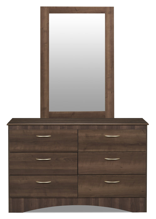 Aida Bedroom 6-Drawer Dresser, 49.5\"W x 29.8\"H, Made in Canada - Brown